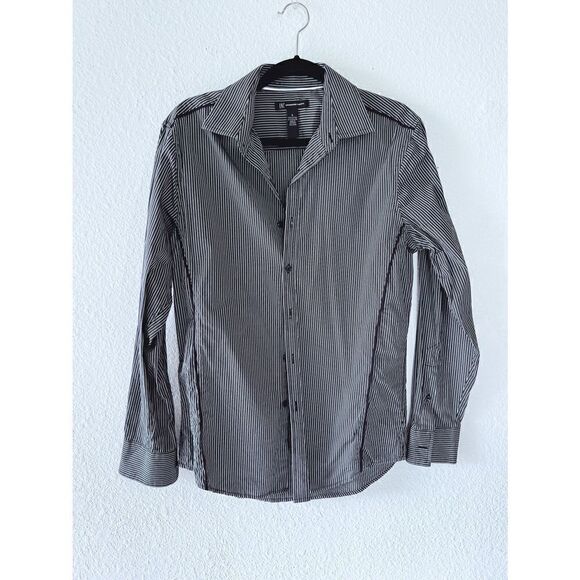 INC Button Down Dark Grey Dress Shirt - Picture 5 of 5